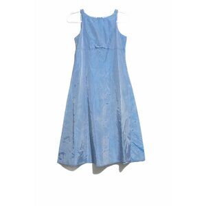 Amy Byer Girls Light Blue Tank Dress Solid Sleeveless Acetate Round Neck Size 14